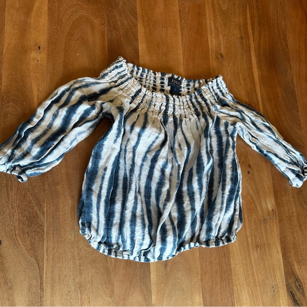 Polo by Ralph Lauren Blue and White Kids Blouse